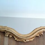 Large gilded mirror shell Louis XV style