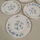 Lot de 6 assiettes plate Arcopal Véronica Myosotis fleur bleu vintage