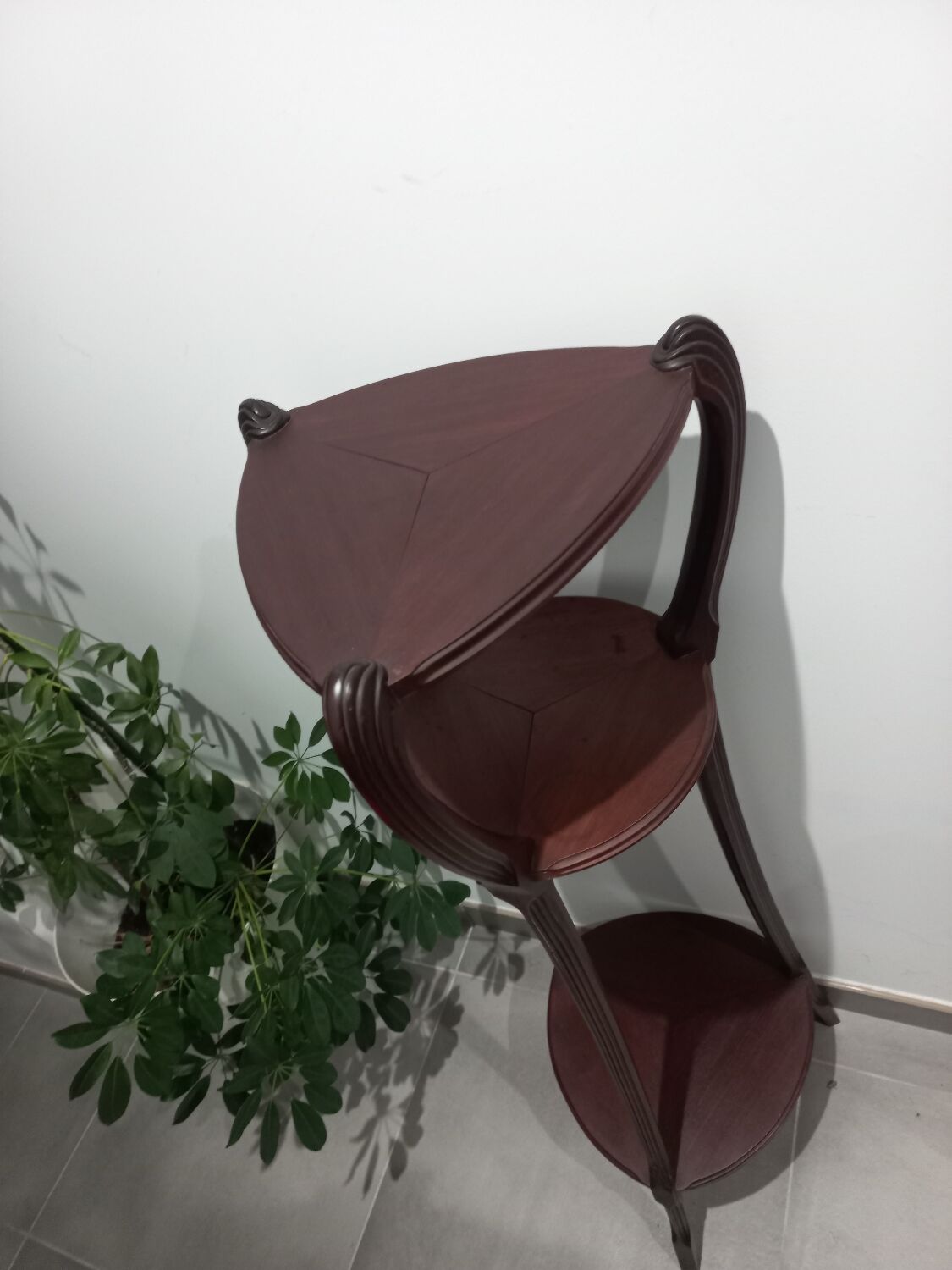 Mahogany Art Nouveau Stand