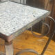Occasional table in wrought iron and marble