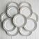 12 Limoges porcelain dessert plates, gold decoration.