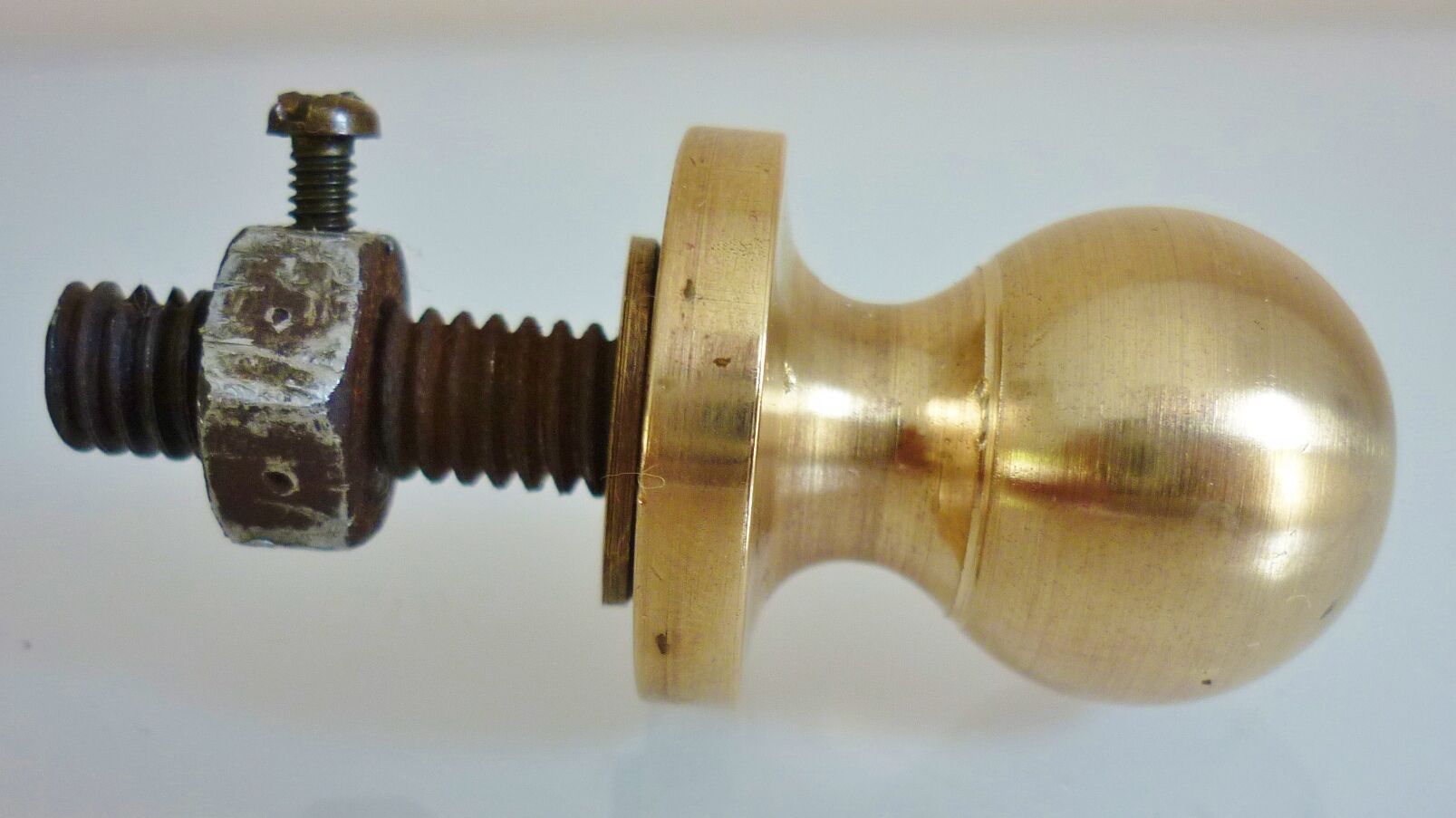 Door knocker with stopper and Maltese cross, solid brass dolphin
