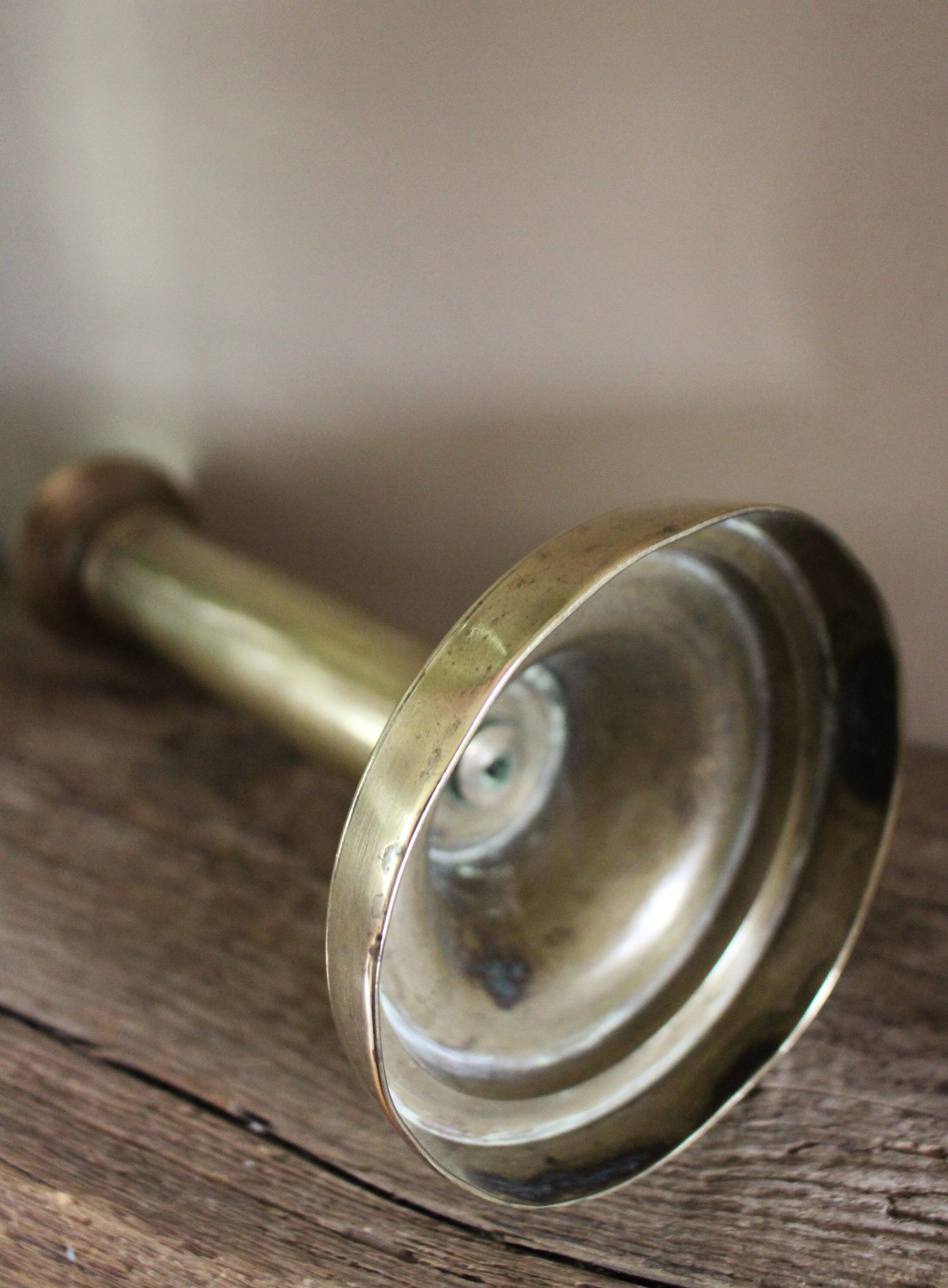 Candlestick flambeau brass pusher