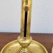 Paire de Bougeoirs Louis Philippe en laiton 1900s