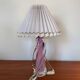60s transparent and pink crystal lamp
