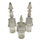 Set of 3 Art Deco crystal bottles