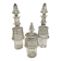 Set of 3 Art Deco crystal bottles