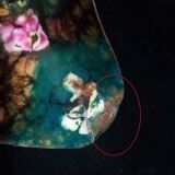 Two vintage enamelled copper tidies