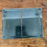 Old enamelled plaque of building