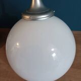 Chandelier suspension ceiling light globe white metal