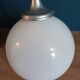 Chandelier suspension ceiling light globe white metal