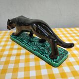 Black panther in ceramic Vallauris