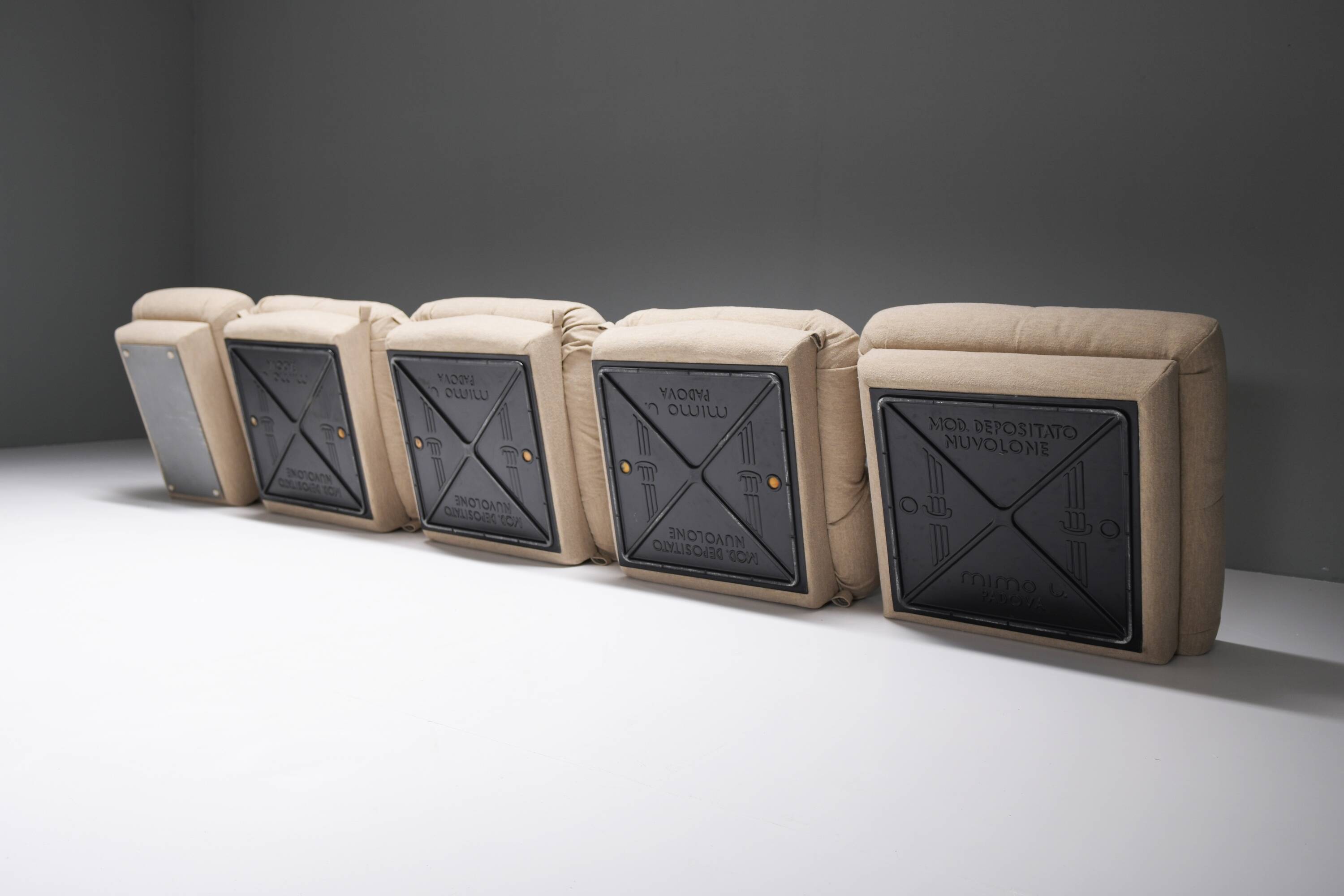 Great Vintage Nuvolone set in bouclé by Rino Maturi for MiMo Padova Italy