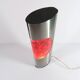 Retro decorative lamp with red glitter – brushed metal design