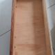 Rattan and wood splayed-leg chest of drawers