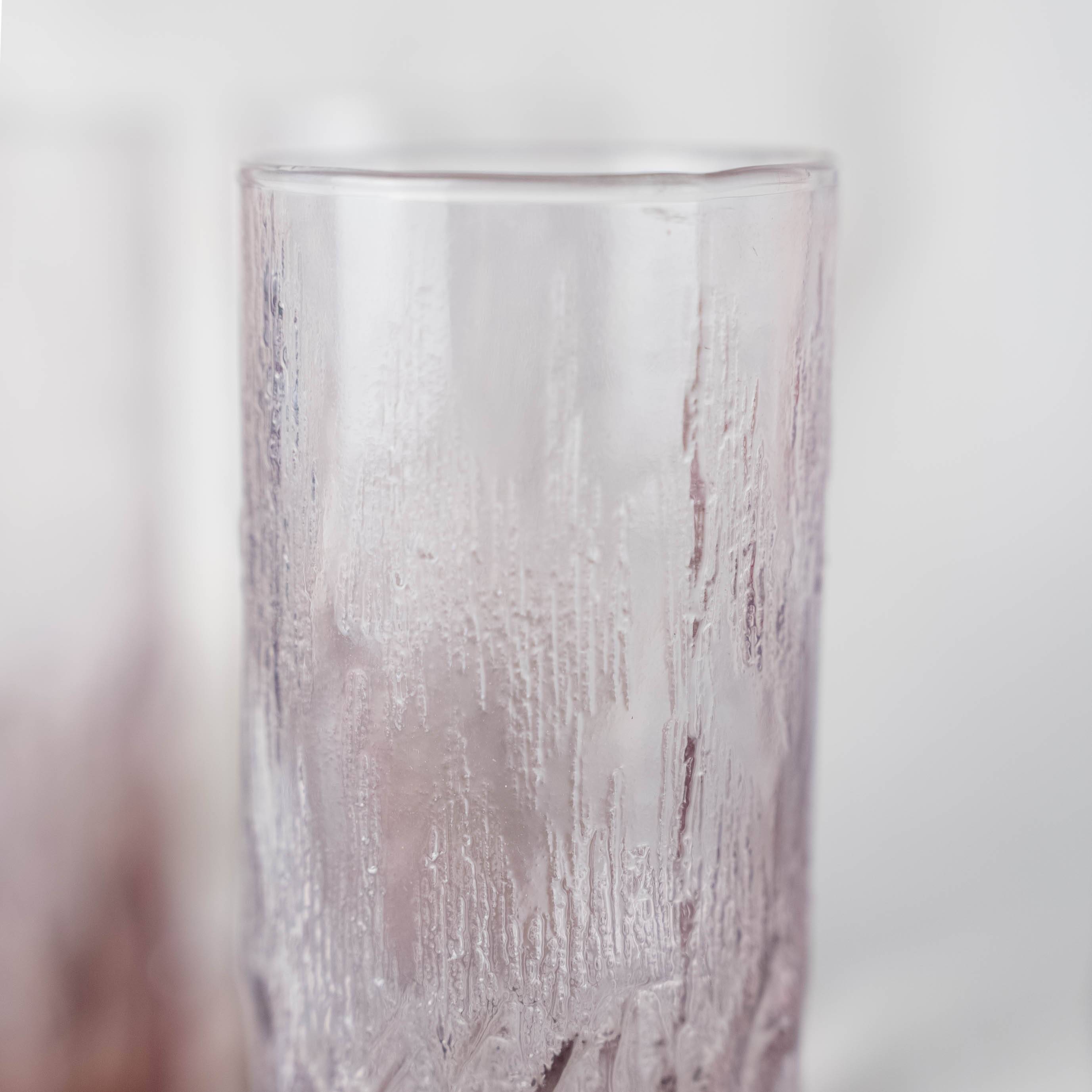 4 verres lilas texture écorce