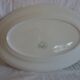 Moulin des loups oval serving dish, white with celadon-colored edges