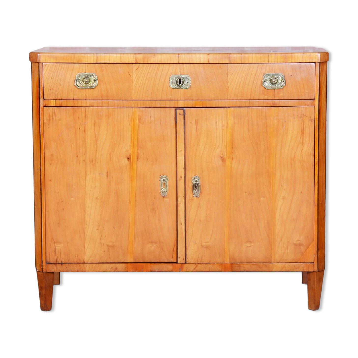 Biedermeier Cabinet in Cherry, Spruce & Ebony, Czech, 1820s