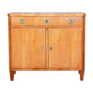 Biedermeier Cabinet in Cherry, Spruce & Ebony, Czech, 1820s