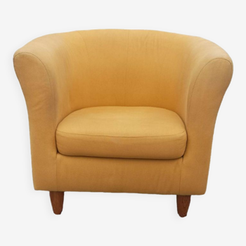 Vintage yellow club armchair