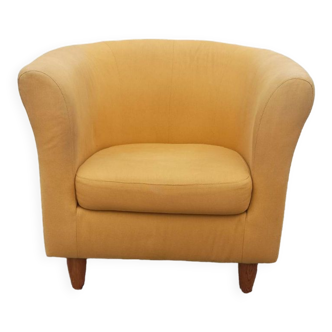 Vintage yellow club armchair