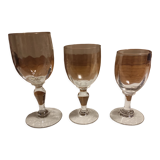 Set of 3 antique glasses