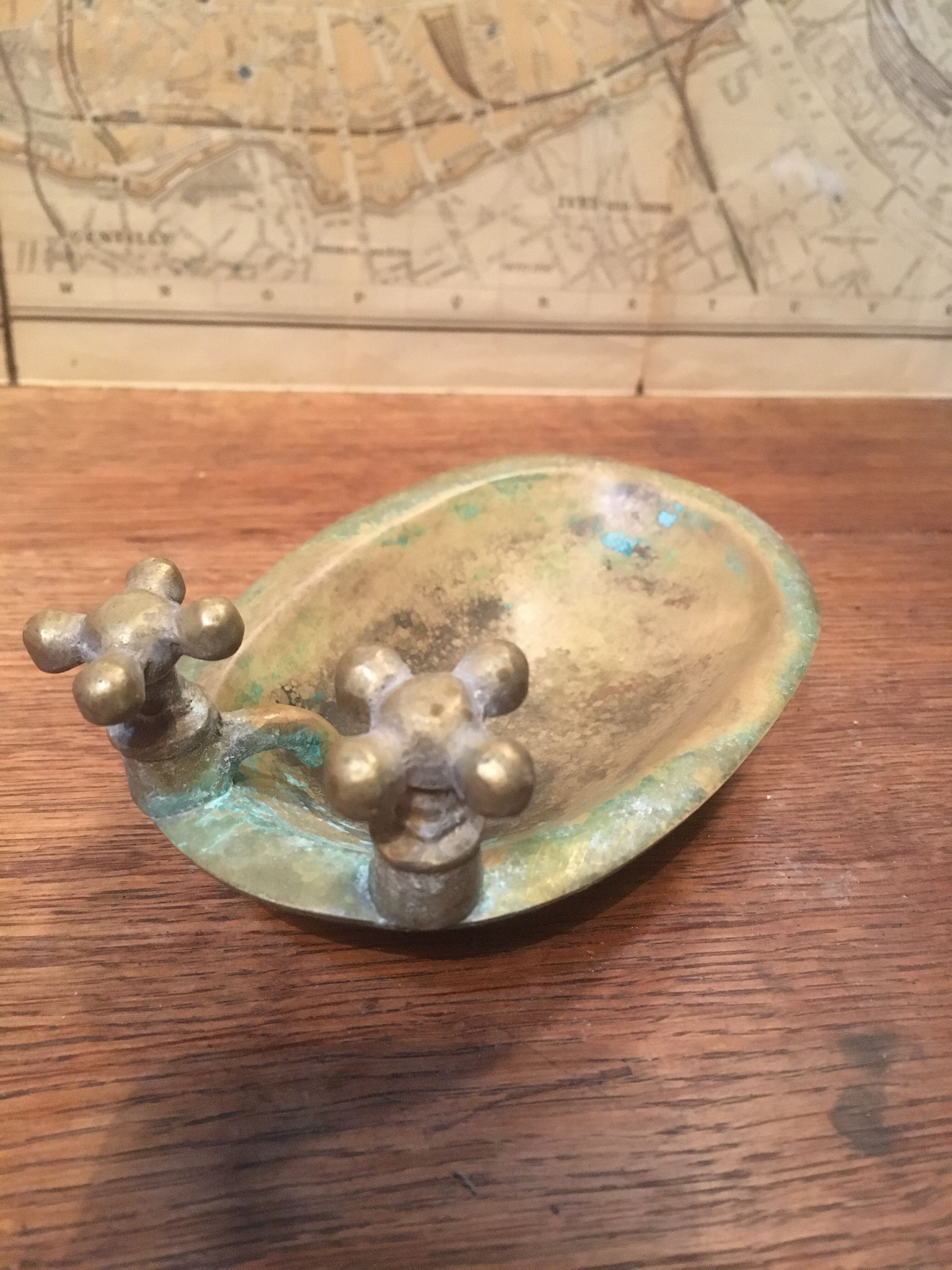 Brass soap holder