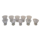Engraved crystal glasses with twisted stems, 1960s