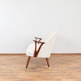 Mid-Century Norwegian Teak & Boucle Sofa, 1960s.