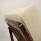 Vintage dark wood beige bouclé armchair by Z.Baczyk 1965