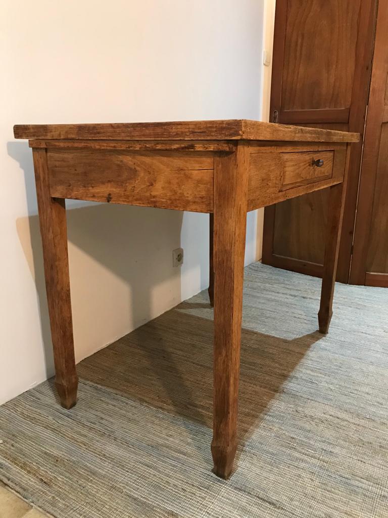 Firm table desk in raw solid oak vintage