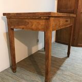 Table de ferme bureau en chêne massif brut ancien vintage