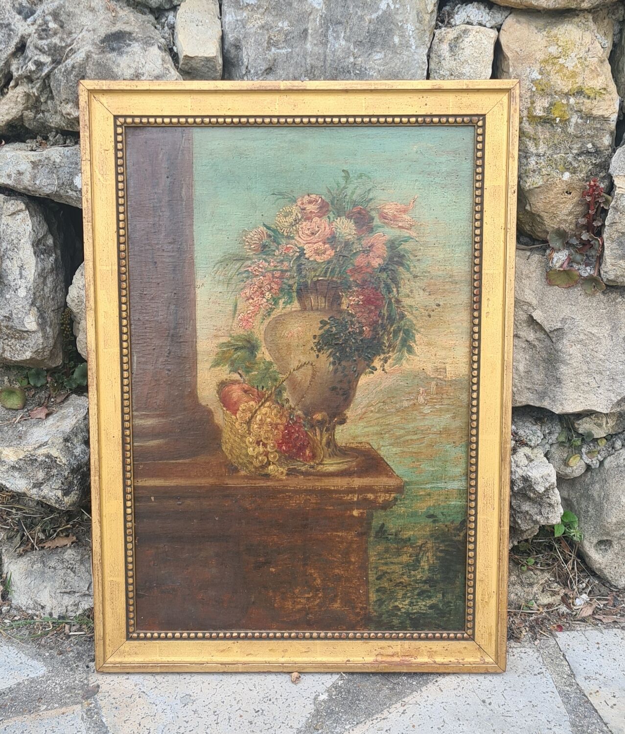 Tableau nature morte peinture sur bois