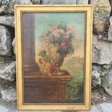 Tableau nature morte peinture sur bois