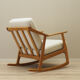 Fauteuil à bascule en chêne, design danois, années 1960, designer: H. Brockmann Petersen, production: Randers Møbelf