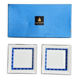 Two Lanvin porcelain trinket trays with original box