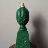 Carved wooden lamp base to be electrified, bohemian country decoration