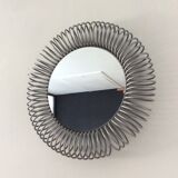 Vintage metallic spring mirror from the 70s and 80s