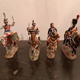 Lot de 8 cavaliers Delprado en plomb peint