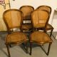 Set of 4 caned medallion chairs in Louis XVI style - Excellent condition - Oak