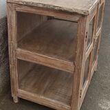 Cream white wooden display case