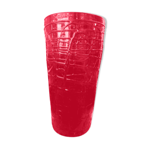 Vase en verre rouge ancien