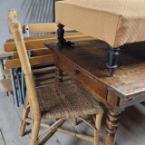 Vintage rattan office chair - 1950s