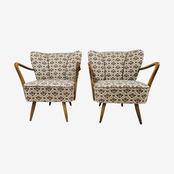 Pair of 1960 flowered armchairs