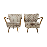 Pair of 1960 flowered armchairs