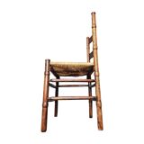 2 chaises en osier Art Déco / École d'Amsterdam / Jac Levee / milieu du siècle