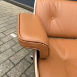 Vitra Eames Lounge Chair XL + Ottoman, Cognac leather & Santos Rosewood
