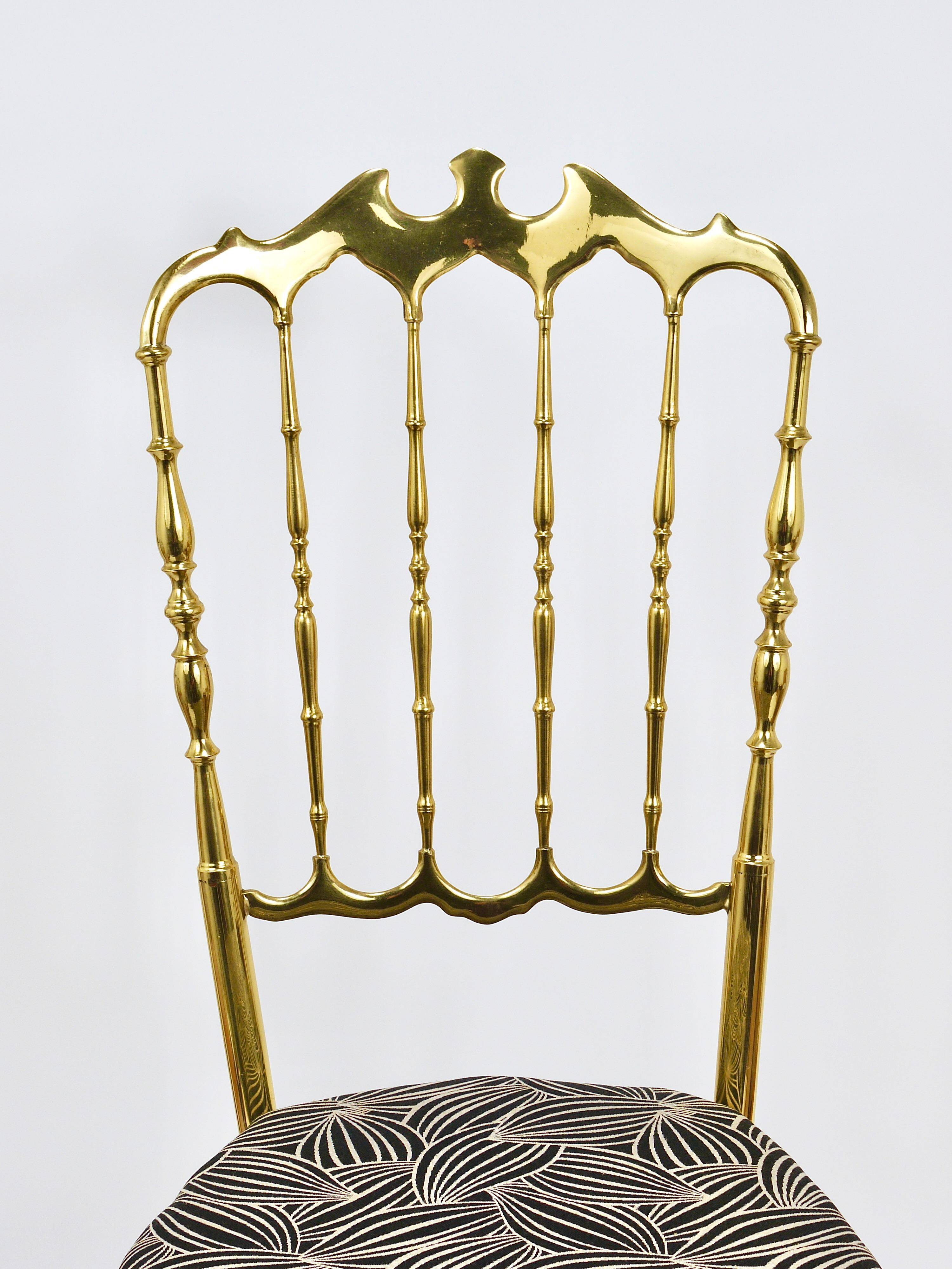 Mid-Century Chiavari Chair in Brass by Giuseppe Gaetano Descalzi, Italy, 1950s