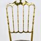 Mid-Century Chiavari Chair in Brass by Giuseppe Gaetano Descalzi, Italy, 1950s