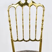 Mid-Century Chiavari Chair in Brass by Giuseppe Gaetano Descalzi, Italy, 1950s